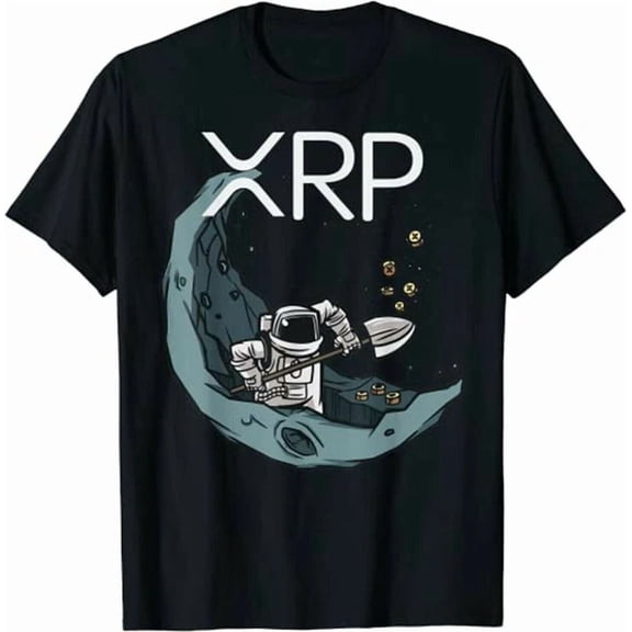 Ripple Xrp Coin Bullrun Moon Crypto Cryptocurrency Investor Casual Look For Everyday Moments T-Shirt, Size S-5XL