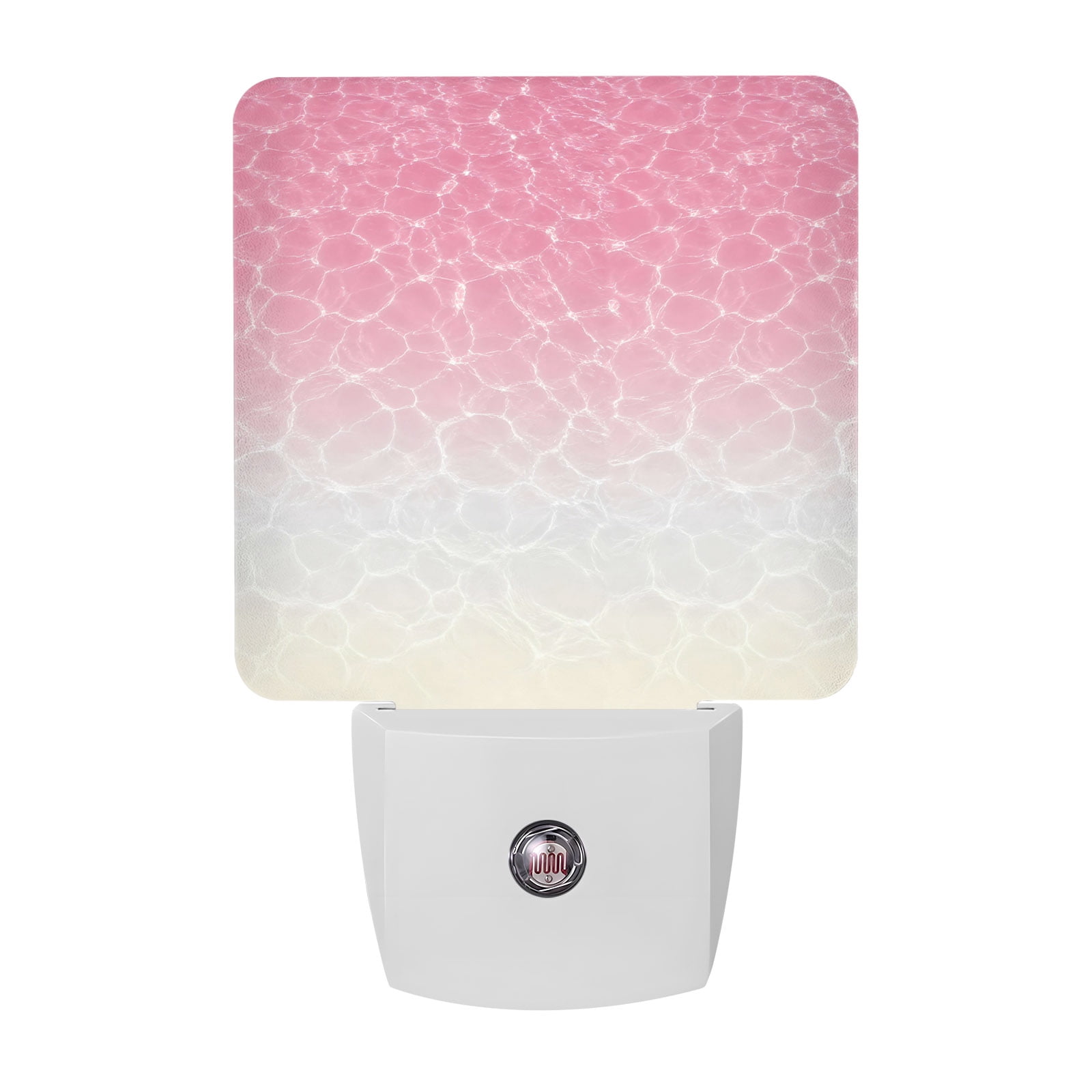 Eee Plug Rippled Liquid Waves LED Night Light, Coastal Minimalist Pink Clear ...