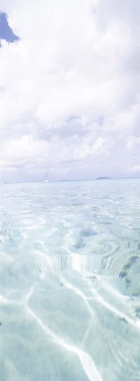 Rippled pattern on blue water surface Cinnamon Bay St John US Virgin Islands Canvas Art - Panoramic Images (18 x 7)