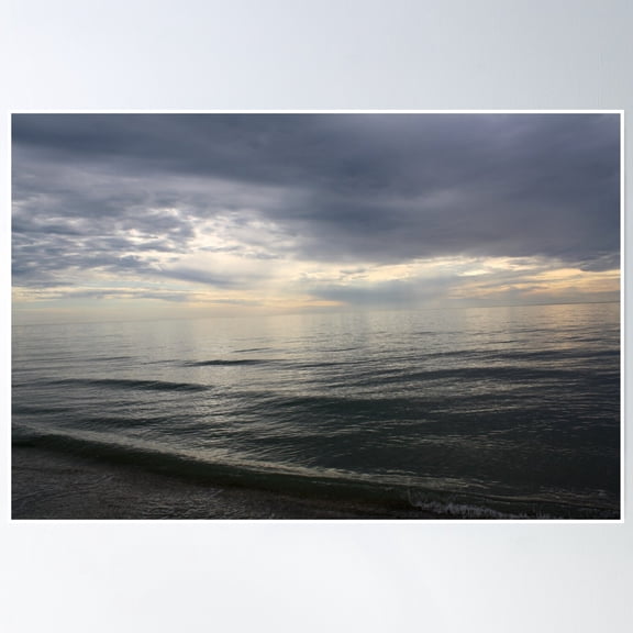 Ripples - Naples Beach, Florida Poster Wall Art, Modern Wall Decor, 8x12 UNFRAMED