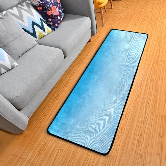 Ripples in Water Long Floor Mat Runner Rug Area Mat Noise Reduction Water Absorbent Non-Slip 72" x 24"