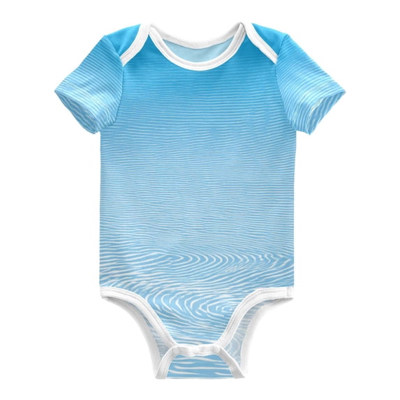 Ripples in Water Pure Cotton Bodysuit Short Sleeve Pajamas One-Piece Romper Unisex 12M