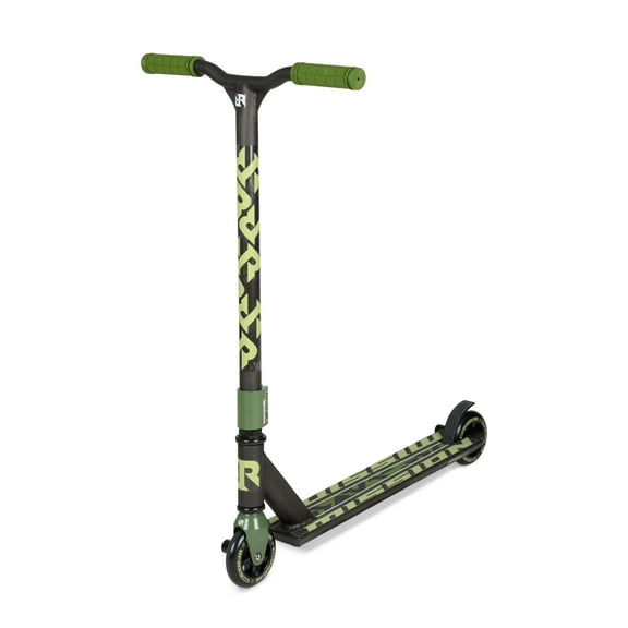Riprail Mission Stunt Scooter Finished in Camo Green with Alloy Deck, Alloy Core Wheels, ABEC-9 Bearings and 2 Pegs