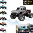 thumbnail image 1 of Riprush Mini Monster 1/64 - Off-Road LED Alloy Racer, 3-Speed Modes, Aerospace-Grade Alloy Construction Mini Monster Truck RC Car with Trailer (Gray), 1 of 7