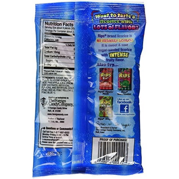 Rips Assorted Licorice Pieces, 4 Ounce (Pack of 12)