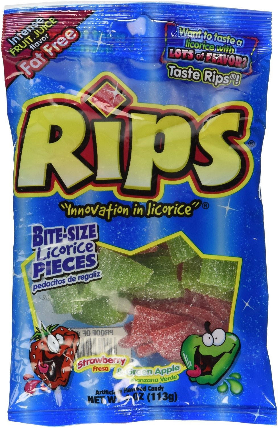 Rips Lovers Candy - Assorted Licorice Pieces, Strawberry & Green