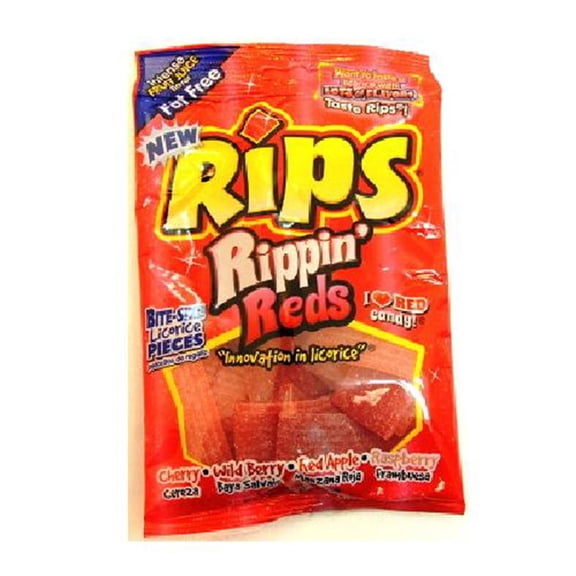 Rips Rippin' Reds Bite-Size Licorice Pieces 8 Oz