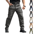 thumbnail image 1 of Ripstop Pants Mens Stretch with Multi Pockets Hiking Outdoor Work Cargo Pants Gray S, 1 of 9