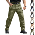 thumbnail image 1 of Ripstop Pants Mens Stretch with Multi Pockets Hiking Outdoor Work Cargo Pants Green S, 1 of 9