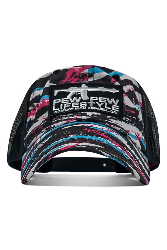 Ripstop Pewpew Lifestyle Patch Low Profile Snapback Hat Spring Break Tiger Stripe Camo