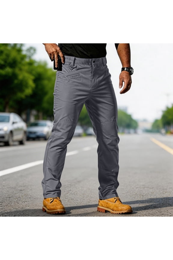 Ripstop Tactical Pants for men with Water Resistant and Lightweight Fabric, Durable Tactical Pants for Fishing Trail Walking Outdoor Adventures Yard Work Gray S