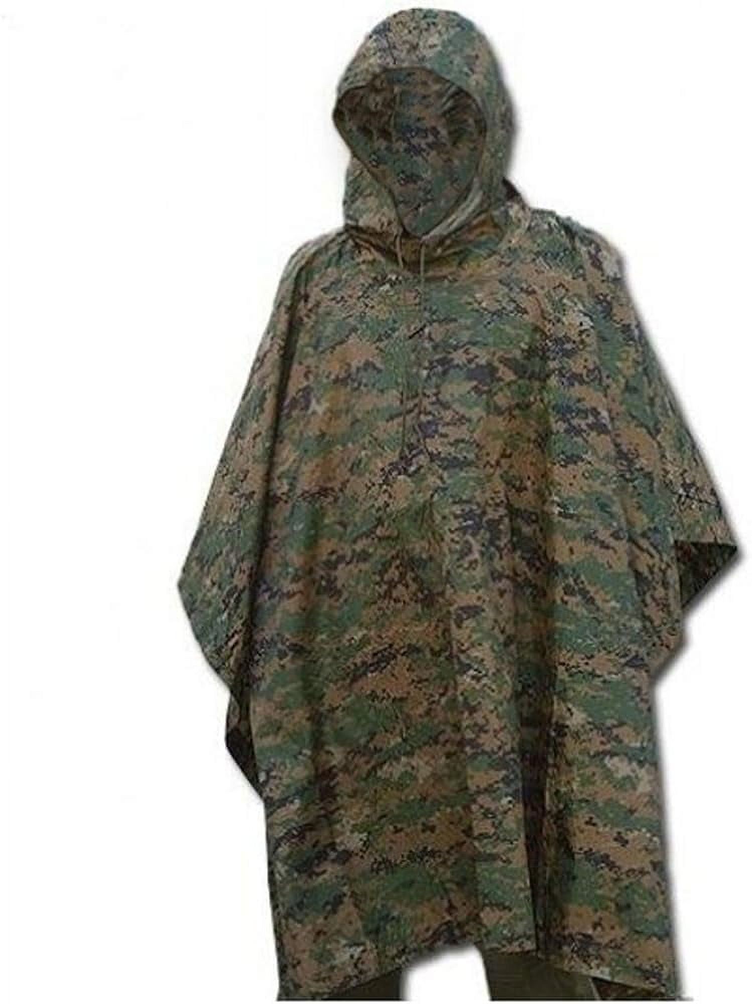 Ripstop Wet Weather Poncho, MultiUse Bivouac Sack, Emergency Shelter