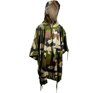 USGI Industries Military Style Poncho - Emergency Tent, Shelter, Survival -  Multi Use Rip Stop Camouflage Rain Poncho