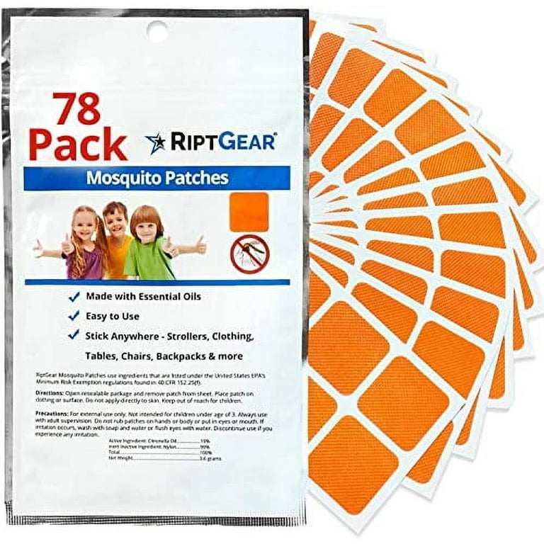 RiptGear Mosquito Patches - 78 Pack of Mosquito Stickers for Kids