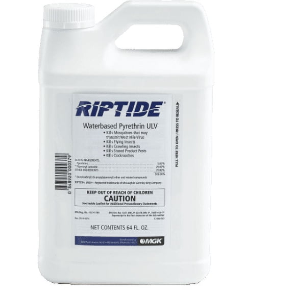 Riptide Water-based Pyrethrin ULV - Kills Flying & Crawling Insects - 64 fl oz Bottle by MGK