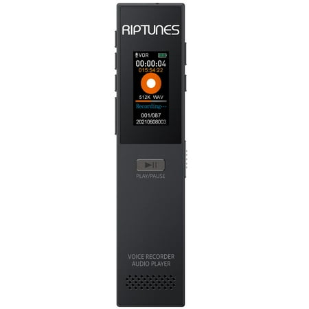 Riptunes 32GB Digital Voice Recorder & MP3 Player, Record, Audio Playback, Built-In Speaker, Headphone Jack,HQ Recording for university Lectures, School Classes, Interviews & Business Meetings MVR3200
