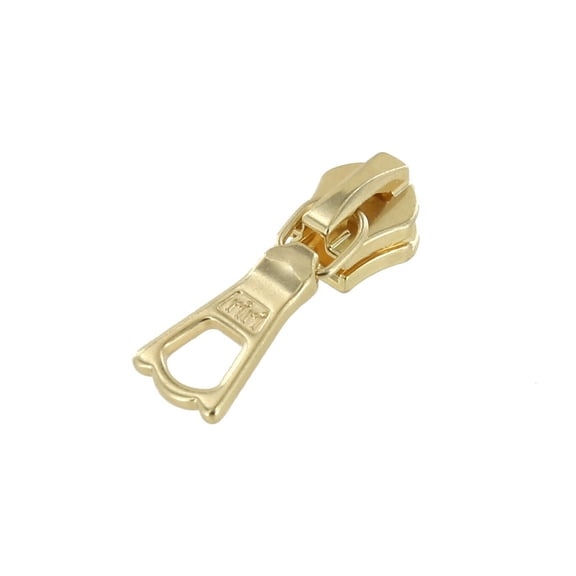 Riri Flach Zipper Pull, Brass Plate