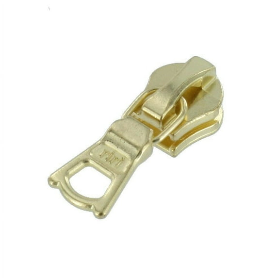 Riri Flach Zipper Pull, Brass Plate, Multiple Sizes