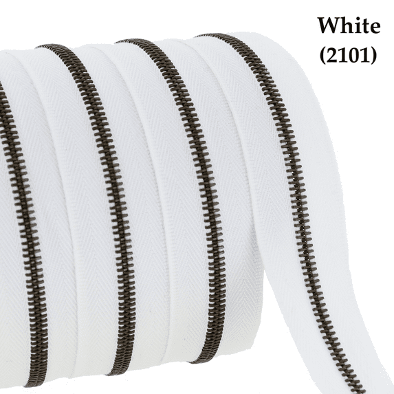 Riri Zipper, Continuous Chain, Combi, Antique Brass Teeth (AM)