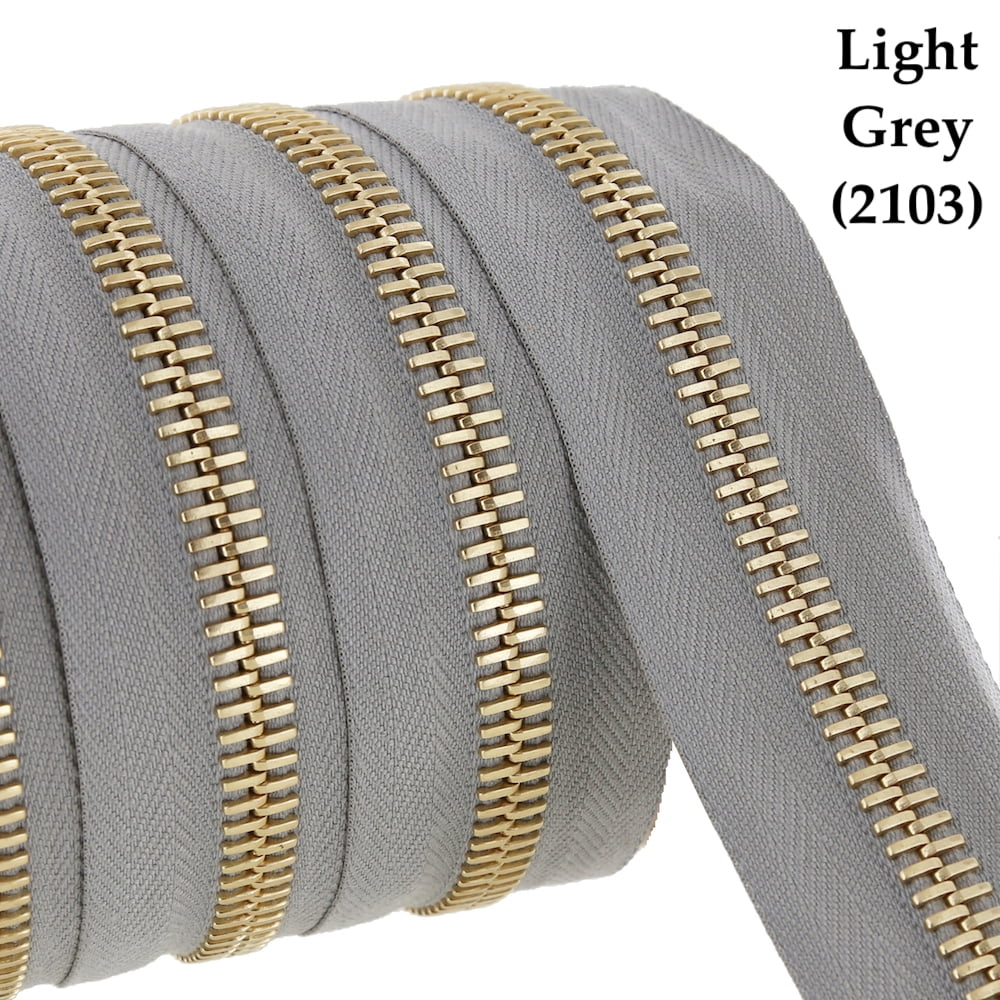 Riri Zipper, Continuous Chain, Combi, Brass Teeth (GO)