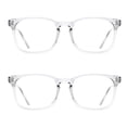 thumbnail image 1 of Rirool 2 Pack Blue Light Blocking Glasses - Computer Reading/Gaming/TV/Phones Glasses for Women Men - Anti Eyestrain & UV Glare Protection - White, 1 of 10