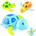thumbnail image 1 of Rirool 3-Pack Windup Bath Toys for Kids and Toddlers – Floating Swimming Turtle Pool Toys, Educational Fun for Ages 1+, 1 of 8