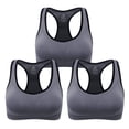 thumbnail image 1 of Rirool 3-Pack Women's Racerback Sports Bras, High-Impact Workout Yoga Gym Activewear Fitness Bra XL, 1 of 8