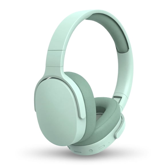 Rirool Bluetooth Over-Ear Headphones, Wireless Foldable Headset with HiFi Stereo Deep Bass, 12H Playtime, Built-in Mic, Soft Protein Earpads for Travel, Home, Office & Cellphone, Mint Green