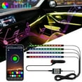 thumbnail image 1 of Rirool 4-Pack Car Interior LED Lights with APP Control - 16 Million Colors, Music Sync & Voice Activated, RGB Strip Lights for Cars, Trucks, SUVs, 1 of 8