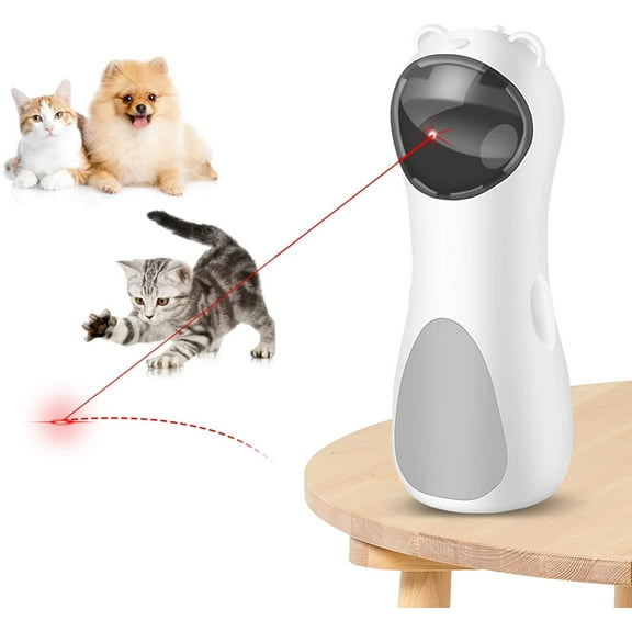 Rirool Cat Laser Toy - Automatic Placing, High-5 Circling Ranges, 3 Modes, USB Interactive Toy for Cats & Dogs - Indoor Training & Exercise