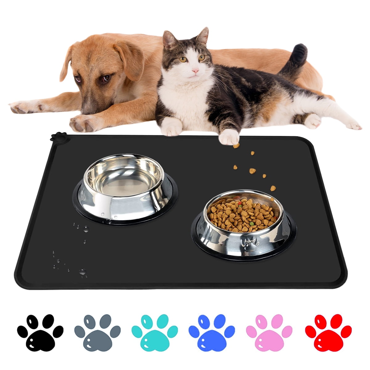 Cat Head Shaped Dog Feeding Mat Silicone Pet Food Mat For - Temu