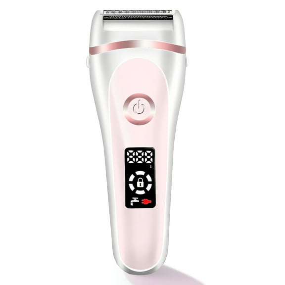 Rirool Electric Razor for Women, Rechargeable Wet & Dry Painless Lady Shaver, Cordless Body Hair Remover for Face, Legs, Underarms & Bikini Trimmer with LED Display