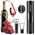 thumbnail image 1 of Rirool Electric Wine Opener 4-in-1 Gift Set with Rechargeable Corkscrew, Foil Cutter, Vacuum Stopper, and Wine Pourer, 1 of 7