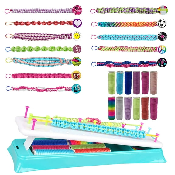 Rirool Girls DIY Friendship Bracelet Making Kit – Arts & Crafts Toy for Ages 6-12, Make 12 Unique Bracelets, Ideal Gift for Kids