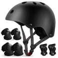 thumbnail image 1 of Rirool Kids Bike Helmet & Protective Gear Set - Ages 3-8 Boys Girls - Skateboard Cycling Scooter Rollerblading - Black, 1 of 10