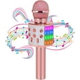 thumbnail image 1 of Rirool Kids Wireless Karaoke Microphone with LED Lights - Portable Handheld Mic Speaker for Home KTV, Birthday Party, and Music Singing, 1 of 7