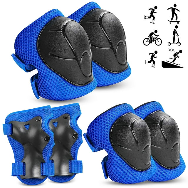 Rirool Kids Protective Gear Set Knee Pads, Elbow Pads, and Wrist