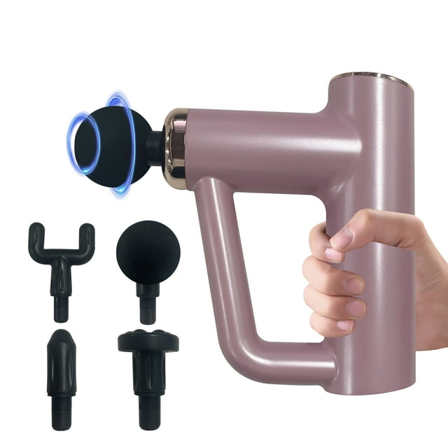 Rirool Electric Therapeutic Muscle Massage Gun 6 Speeds, 4 Heads