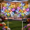 thumbnail image 1 of Rirool Solar Butterfly Garden Stake Lights Outdoor, 2 Pack 17 Butterfly Multicolor LED Solar Lights Waterproof Decorative Yard Lights for Lawn Patio Pathway Garden Gifts for Women, 1 of 8