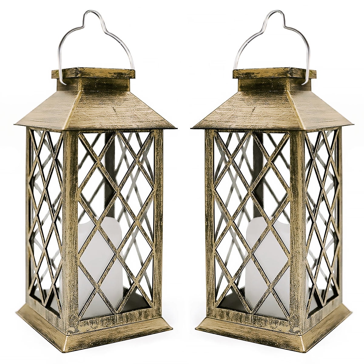 Garden Light Solar LED Lantern – Hanging Waterproof Candle Lamp For Patio, Yard, Outdoor