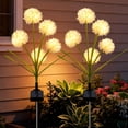 thumbnail image 1 of Rirool Solar White Hydrangea Garden Stake Lights, 3-Head Warm White LED Outdoor Waterproof Flower Pathway Lights for Yard Lawn Patio, Classic Dusk-to-Dawn Landscape Decor, 2 Pack, 1 of 8