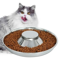 Rirool Stainless Steel Puppy Weaning Bowl Set - Pet Whelping Dishes for Litters, Small Dog Food Water Saucer - M, 11.8 In