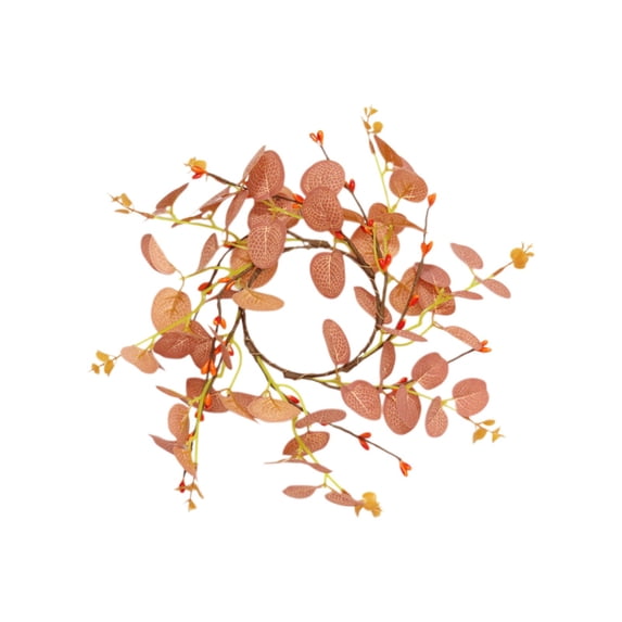 Rirozkan 10 Inch Mini Spring Wreath, Artificial Greenery Vine Ring, Small Floral Hoop, Candlestick Holder Wreath Base, Home Table Decor for Indoor Outdoor Party