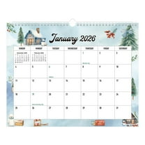 Rirozkan 18-Month Calendar 2026-2027, Long Planner from January 2026 to June 2027, Twin-Wire Binding with Hanging Hook, Wall and Desk Format for Extended Planning