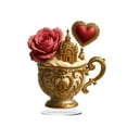 thumbnail image 1 of Rirozkan Acrylic Cup Ornament, Love Teacup Decor, Transparent Valentine Mug Souvenir, 6 Inch Tall Keepsake for Anniversary and Lover's Day, C, 1 of 5