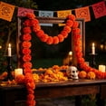 thumbnail image 1 of Rirozkan Artificial Marigold Flower Garland, 59.06 Inch Hanging Floral for Party, Home, Mantel, Indoor Outdoor, 1 of 6