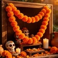 thumbnail image 1 of Rirozkan Artificial Marigold Flower Garland, 59.06 Inch Hanging Floral for Party, Home, Mantel, Indoor Outdoor, 1 of 6