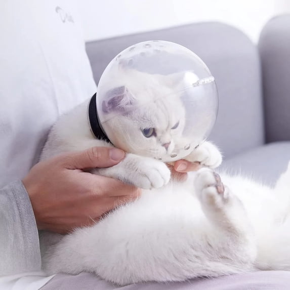 Rirozkan Cat Recovery Collar, Inflatable Pet Cone, Soft Cat Cone Collar for Kittens, Post-Surgery Protective Cat Collar, Cat Cone Alternative for Small Cats