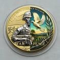 thumbnail image 1 of Rirozkan Commemorative Coin, Gold Plated Peace Memorial Challenge Coin, Collectible Medallion, Gift for History Buff, Pocket Token for War Veteran, Patriotic Souvenir Keepsake, 1 of 8
