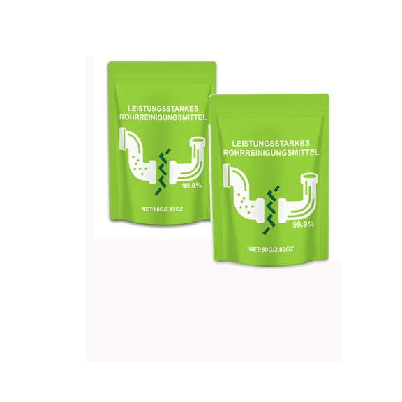 Rirozkan Drain Cleaner Powder, Fast Acting Pipe Unclogging Powder, 2 Pack Clog Remover for Kitchen, Bathroom Sink, and Toilet